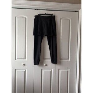 ANIVIVO Black Women’s Skirted Capri Leggings for Tennis/ Yoga/ Golf Size 2XL NWT